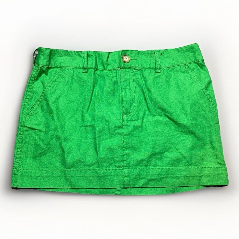 90s Y2k Abercrombie Fitch Green Micro Mini Skirt Sexy Utility XS 0